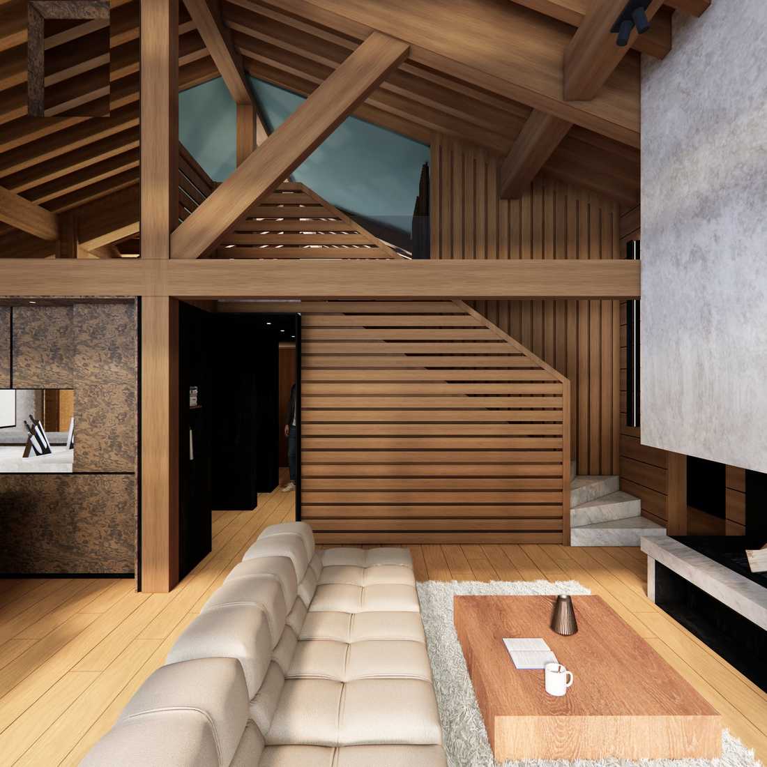 Aménagement d'un chalet contemporain par un architecte d'intérieur