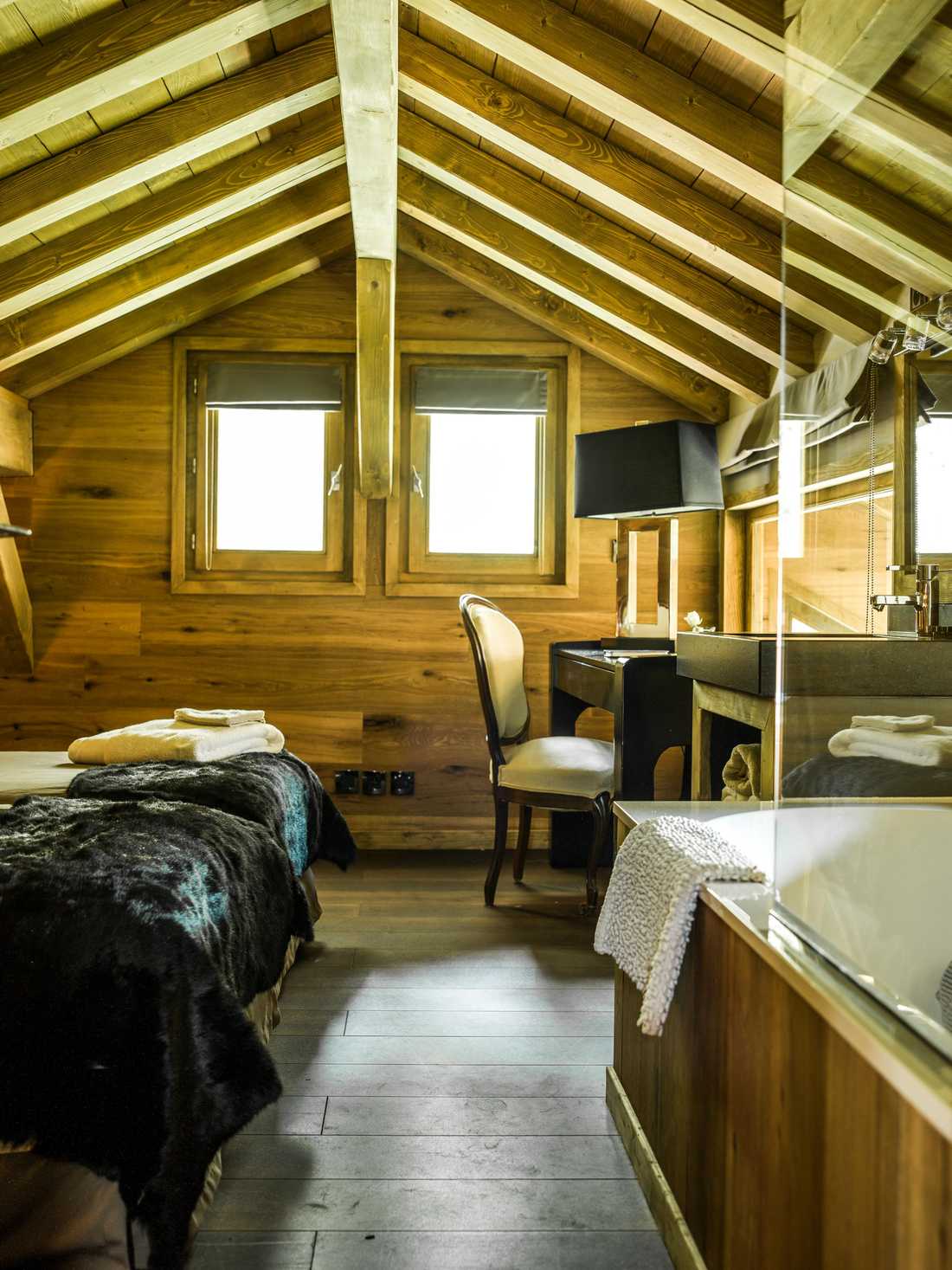 Rénovation de la salle de bain d'un chalet à Chamonix