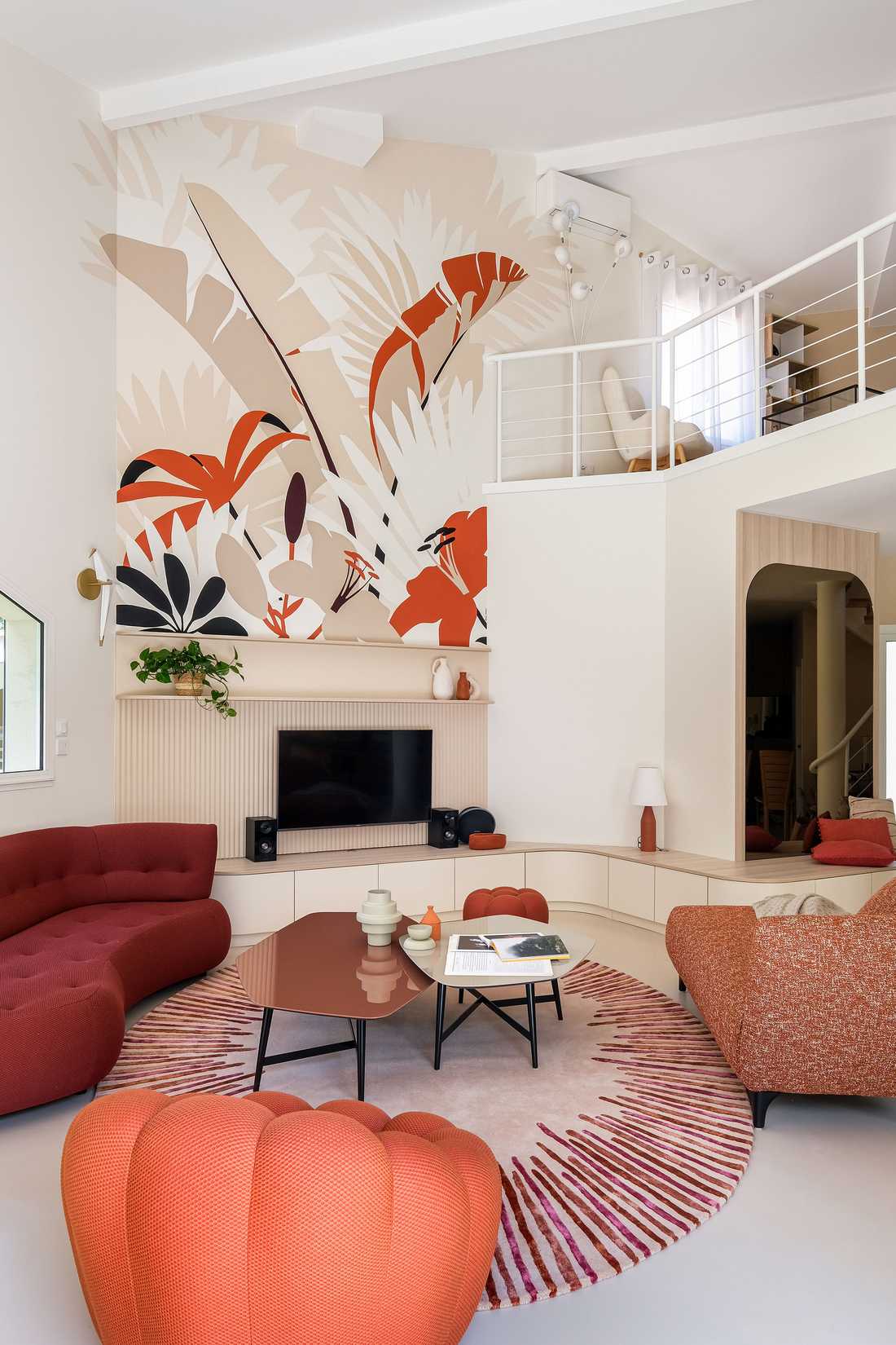 Aménagement du salon d'une maison acheté en VEFA à Annecy