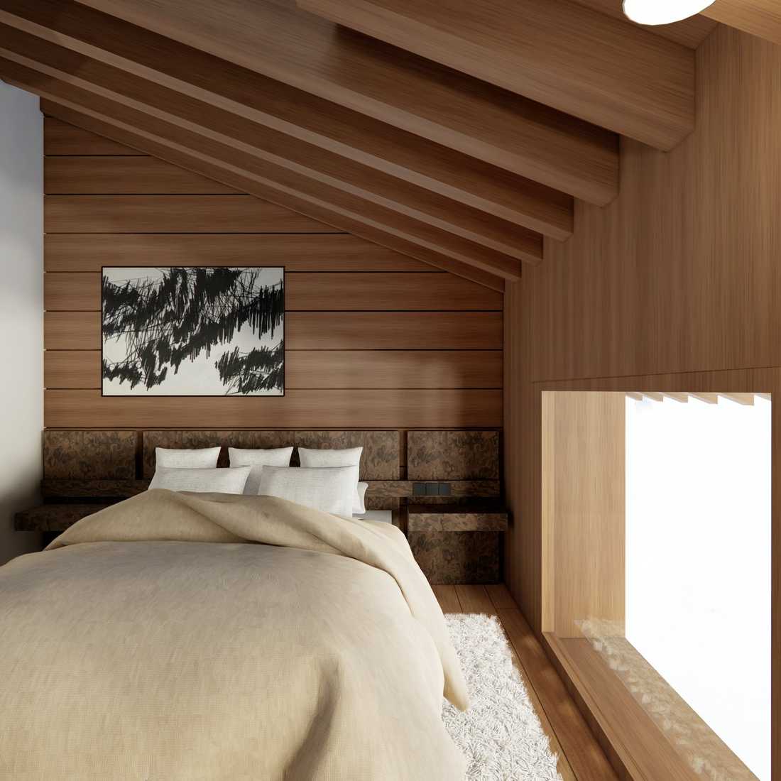 Chambre parentale dans un chalet à proximité d'Annecy