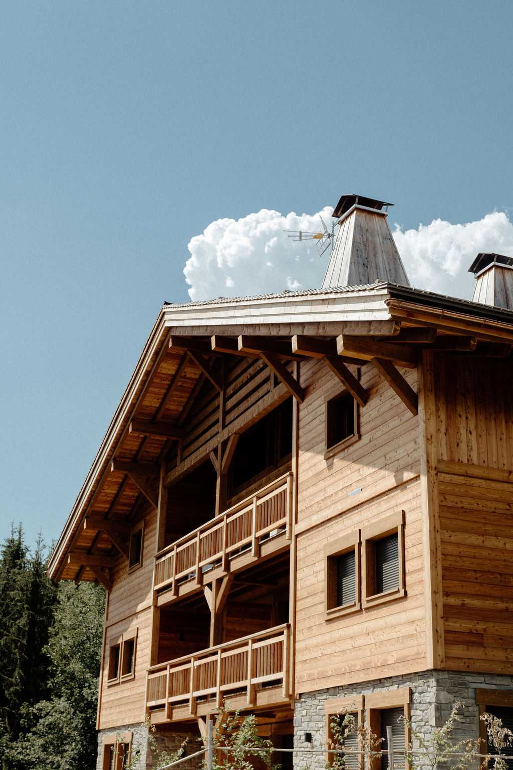 Façade extérieure du chalet à Manigod